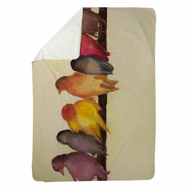 Begin Home Decor 60 x 80 in. Bird Family-Sherpa Fleece Blanket 5545-6080-AN397
